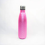 500ml _ Water Bottle_ Custom _ Engraved_Drinkware_ Glitter Metallic Pink