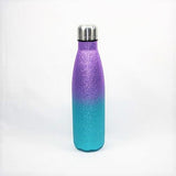 500ml _ Water Bottle_ Custom _ Engraved_Drinkware_Purple _ Blue _ Metallic Glitter 